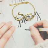 Infinity Loop Name Bracelet Personalized Jewelry
