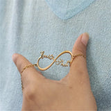 Infinity Loop Name Bracelet Personalized Jewelry