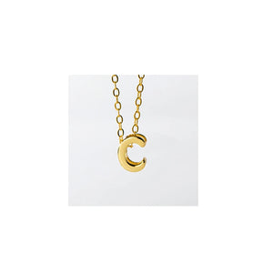 Initial Necklace 925 Silver Women Letter Pendant Choker Gift