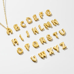 Initial Necklace 925 Silver Women Letter Pendant Choker Gift