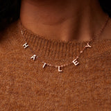 Initial Necklace Personalized 1-8 Letters Stainless Steel Women Alphabet Jewelry
