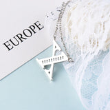 Letter Necklace with CZ Plated Jewelry for Women