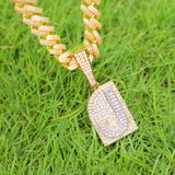 Men's Initial Letter Pendant Hip Hop Rock Street Jewelry
