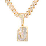 Men's Initial Letter Pendant Hip Hop Rock Street Jewelry