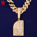Men's Initial Letter Pendant Hip Hop Rock Street Jewelry