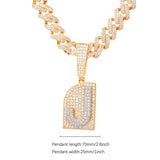 Men's Initial Letter Pendant Hip Hop Rock Street Jewelry