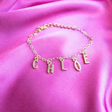 Initials Name Anklet Personalised Name Anklet Gift For Women Birthday Gift