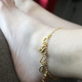 Initials Name Anklet Personalised Name Anklet Gift For Women Birthday Gift