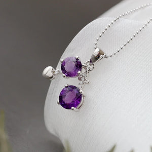 Amethyst Constellation 925 Silver Pendant High Style Jewelry