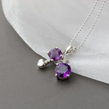 Amethyst Constellation 925 Silver Pendant High Style Jewelry