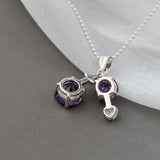 Amethyst Constellation 925 Silver Pendant High Style Jewelry