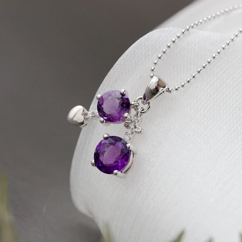 Amethyst Constellation 925 Silver Pendant High Style Jewelry