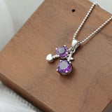 Amethyst Constellation 925 Silver Pendant High Style Jewelry