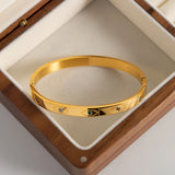 Colorful Zircon Devil's Eye Bracelet Stainless Steel 18k Pvd