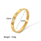 Colorful Zircon Devil's Eye Bracelet Stainless Steel 18k Pvd