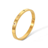 Colorful Zircon Devil's Eye Bracelet Stainless Steel 18k Pvd