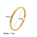 Zircon Bracelet Stainless Steel 18K Plated Waterproof Jewelry Gift