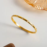 Zircon Bracelet Stainless Steel 18K Plated Waterproof Jewelry Gift