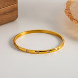 Zircon Bracelet Stainless Steel 18K Plated Waterproof Jewelry Gift