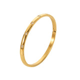 Zircon Bracelet Stainless Steel 18K Plated Waterproof Jewelry Gift