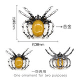 Crystal Agate Spider Necklace/Brooch Pendant Jewelry Gift