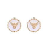Zircon Enamel Angel Charms Pendant Jewelry Finding