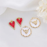 Zircon Enamel Angel Charms Pendant Jewelry Finding