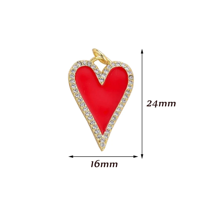 Zircon Enamel Angel Charms Pendant Jewelry Finding