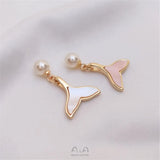 14K Shell Whale Tail Bead Pendant Necklace DIY Accessory