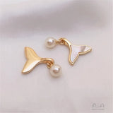 14K Shell Whale Tail Bead Pendant Necklace DIY Accessory