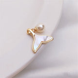 14K Shell Whale Tail Bead Pendant Necklace DIY Accessory