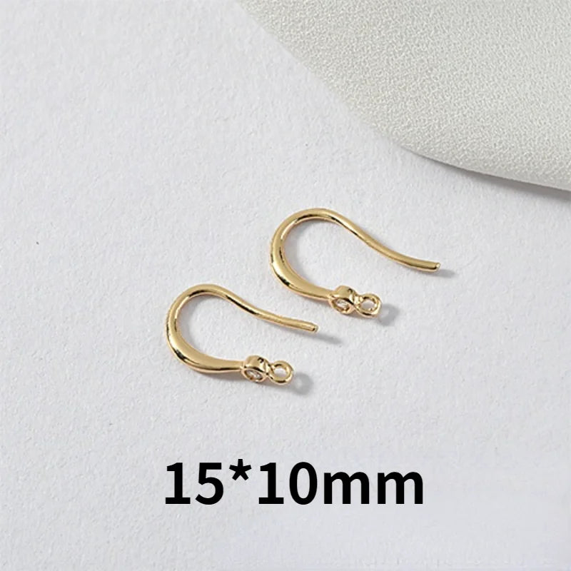 Zircon Ear Hook Copper Plated 18k DIY Earrings Ear Jewelry