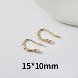 Zircon Ear Hook Copper Plated 18k DIY Earrings Ear Jewelry