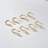 Zircon Ear Hook Copper Plated 18k DIY Earrings Ear Jewelry