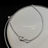 Zircon Inlaid Necklace: Sweet Choker for Dress