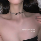 Zircon Inlaid Necklace: Sweet Choker for Dress