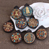 Indian Golden Buddha Pendant Copper Beads for Jewelry Making