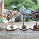 Natural Quartz Crystal Money Tree Agate Base Home Decoration