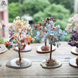 Natural Quartz Crystal Money Tree Agate Base Home Decoration