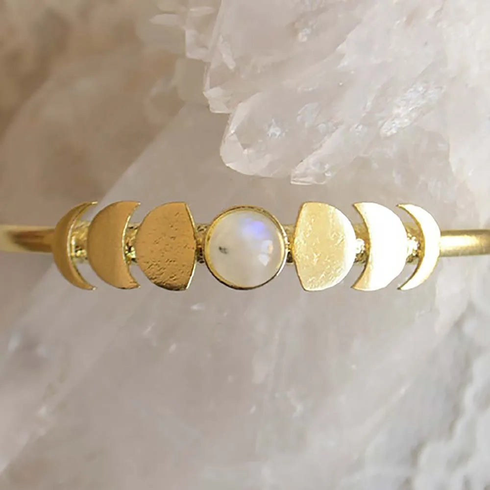 Inlay Stones Colour Metal Bracelet Vintage Style Individuality Teamperament