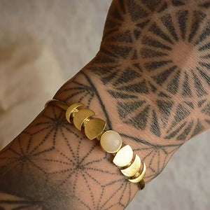 Inlay Stones Colour Metal Bracelet Vintage Style Individuality Teamperament