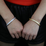 Double Row CZ Iced Bangle Bracelet for Women