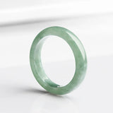 Natural Emerald A-goods Ring For Men Women Couple Pair Circle Jade Hand Jewelry