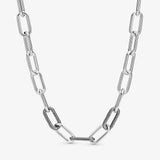 925 Silver Zircon Tassel Double Layer Necklace for Women