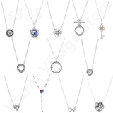 925 Silver Zircon Tassel Double Layer Necklace for Women