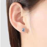 Sky Oval Gemstone Earrings - Bright Jewelry Accessories