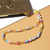 Colorful Smiling Letter Beads Star Phone Chain