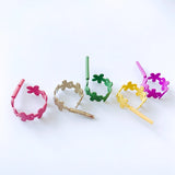 Small Fresh Flower Metal Earrings