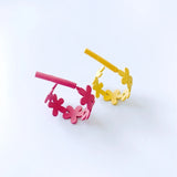 Small Fresh Flower Metal Earrings