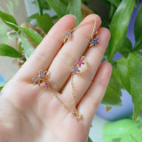 CZ Coconut Chain Cuff Earrings for Women